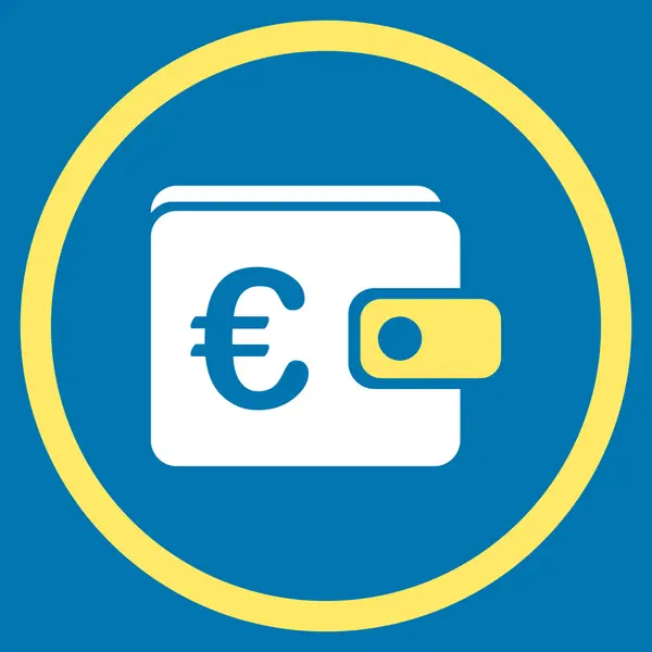 欧元钱包带圆圈的图标 — 图库矢量图片