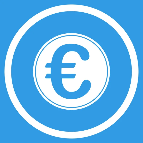 Круглая икона монеты евро — стоковый вектор