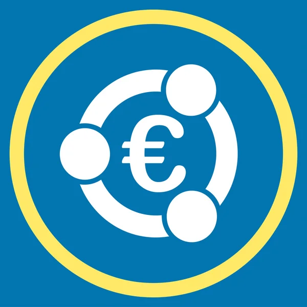 Euro Colaboração Rounded Icon —  Vetores de Stock