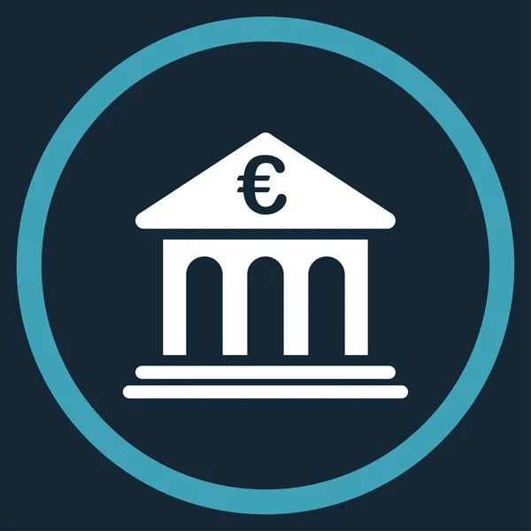 Icono circular del Banco del Euro — Vector de stock