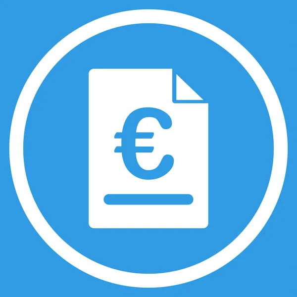 Euro Facture Icône arrondie — Image vectorielle