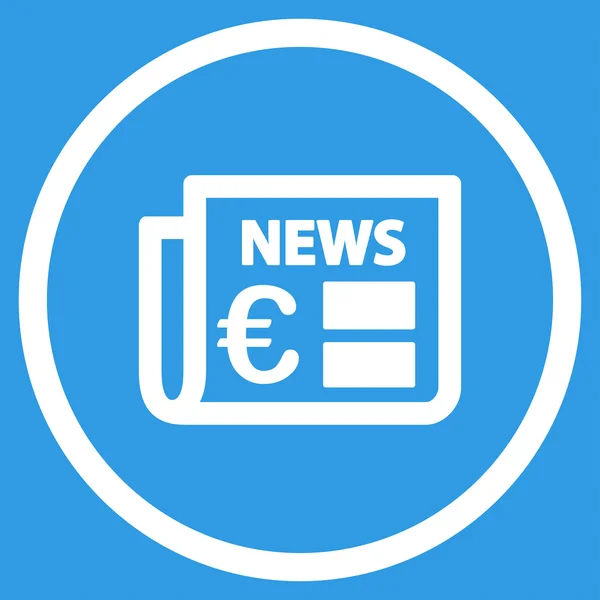Ευρώ εφημερίδα στρογγυλευμένη εικόνα — Διανυσματικό Αρχείο