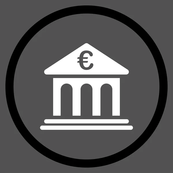 Icône arrondie Euro Bank — Image vectorielle