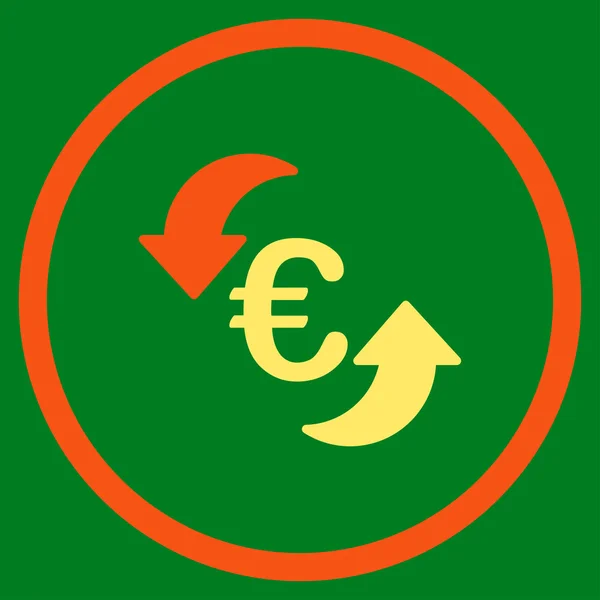 Ανανέωση σε κύκλο εικονίδιο ευρώ — Διανυσματικό Αρχείο