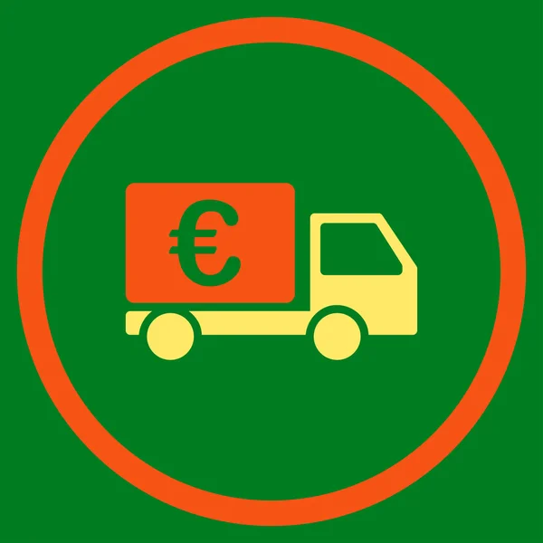 Euro Collector auto omcirkelde pictogram — Stockvector