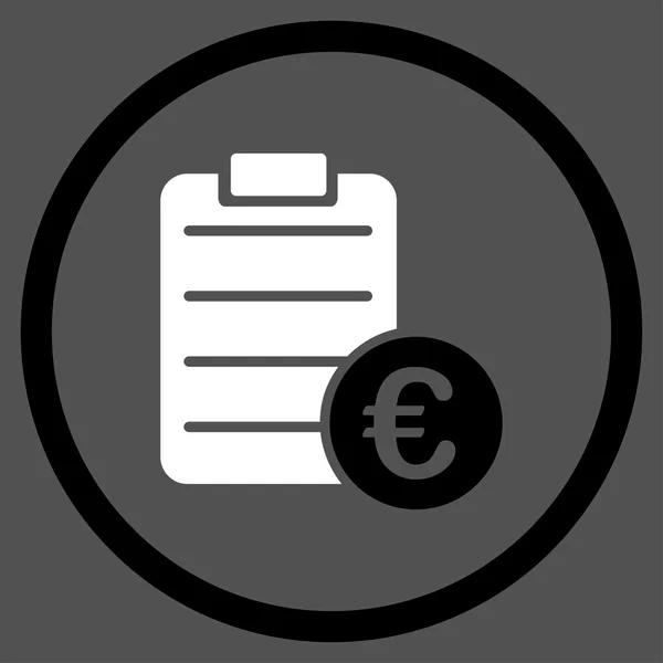 Euro Pad afgeronde pictogram — Stockvector