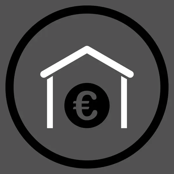 Euron Garage rundade ikonen — Stock vektor