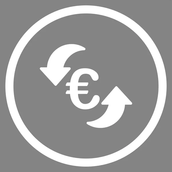 Aggiorna l'icona arrotondata euro — Vettoriale Stock