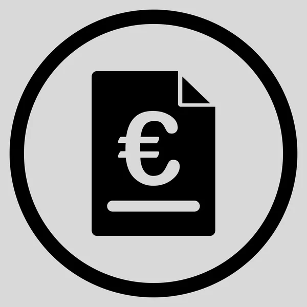 欧元发票带圆圈的图标 — 图库矢量图片