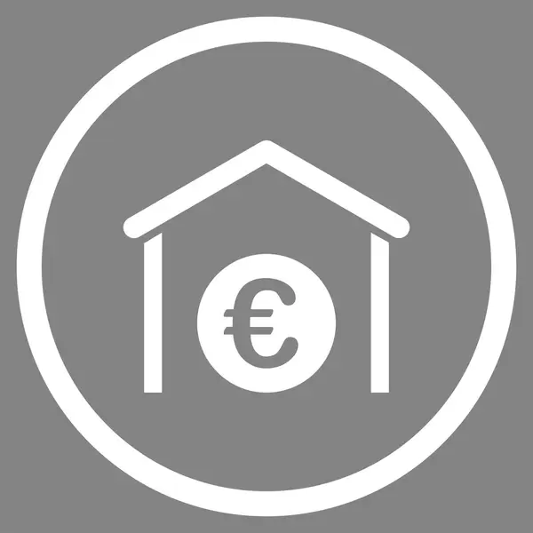 Euron Garage rundade ikonen — Stock vektor