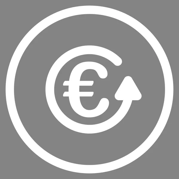 Euro Chargeback Icône arrondie — Image vectorielle