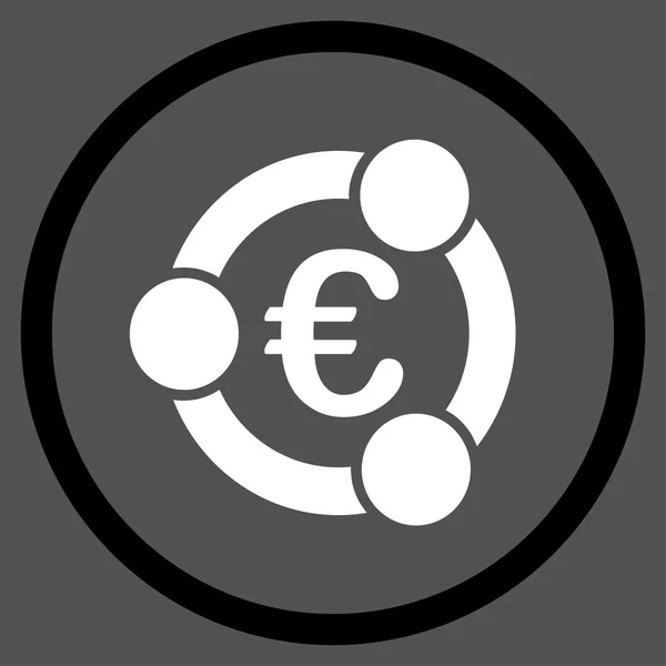 Euro Colaboração Rounded Icon —  Vetores de Stock