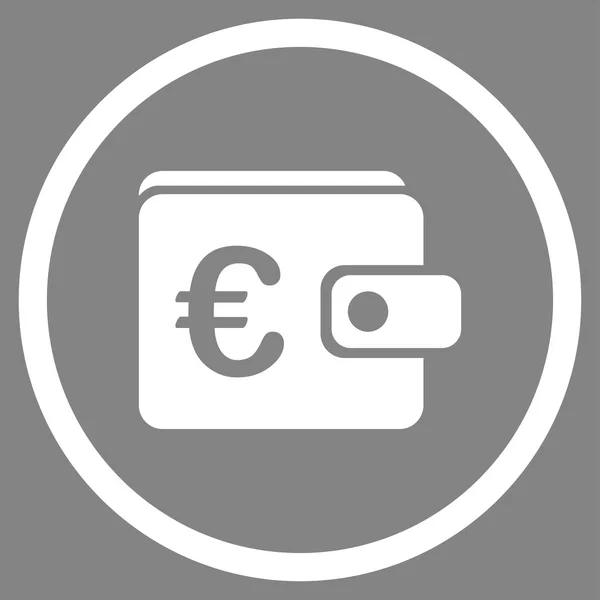 Euro bolsa círculo ícone — Vetor de Stock