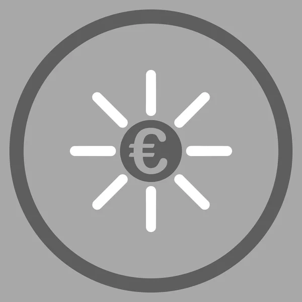 Icono circular de distribución de euros — Vector de stock