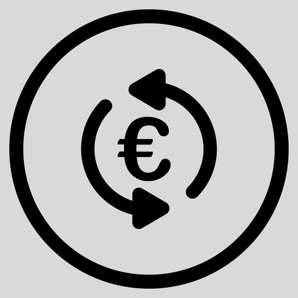 Uppdatera Euro balans inringade ikonen — Stock vektor