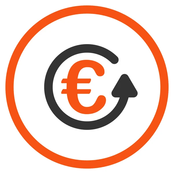 Euro cargo icono dentro de un círculo — Archivo Imágenes Vectoriales