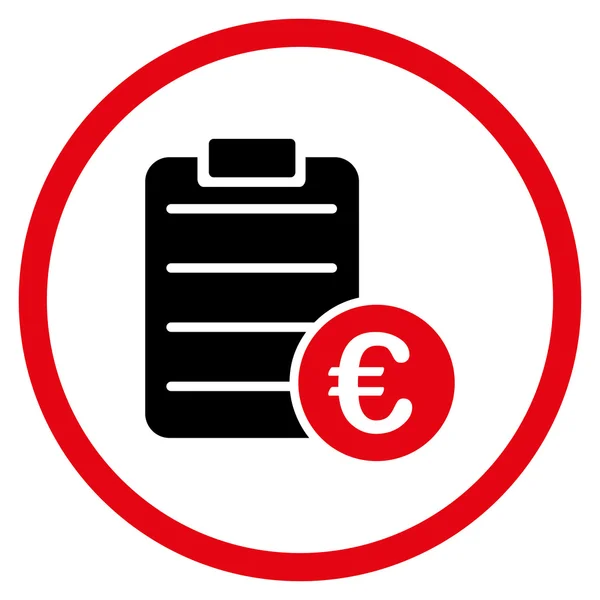Ikona zaokrąglone Pad euro — Wektor stockowy