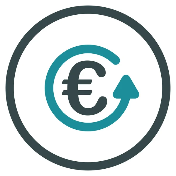 Euro Chargeback Circled Icon — Stock Vector