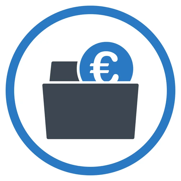 Euro Wallet Circled Icon — Stock Vector