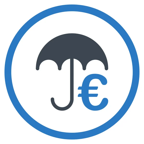 Euro Umbrella Circled Icon — Stock Vector