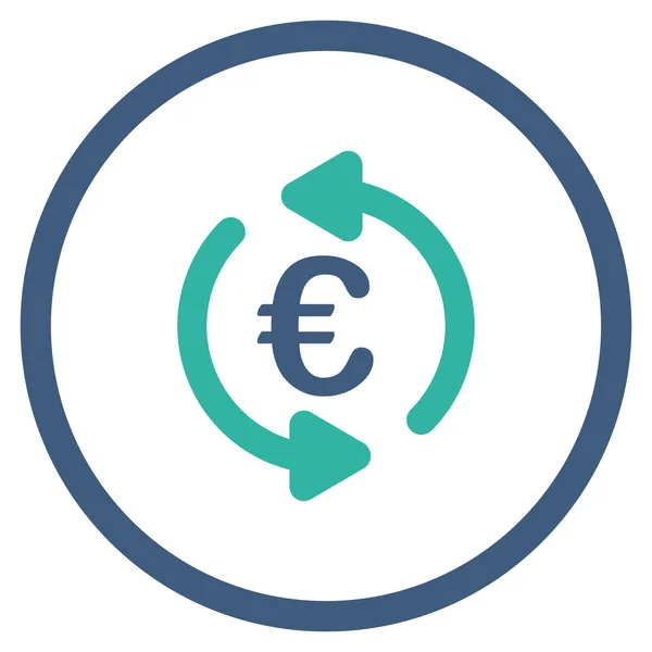 Update Euro Balance Circled Icon — Stock Vector