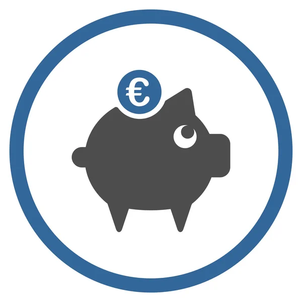 Euro-Sparschwein als Symbol — Stockvektor