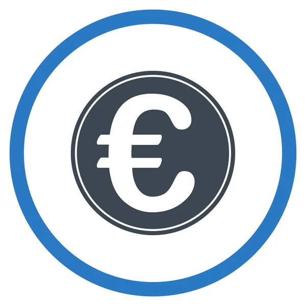 Euro Coin Circled Icon — Stock Vector