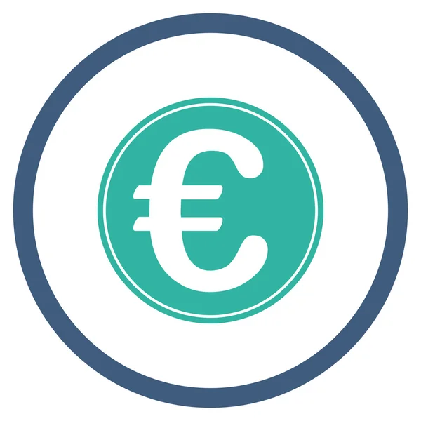 Euro Coin Rounded Icon — Stock Vector