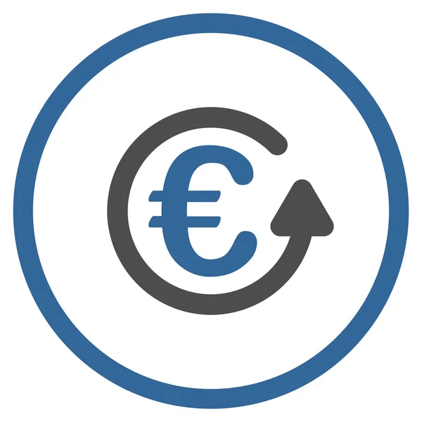 Euro Chargeback Ícone arredondado —  Vetores de Stock