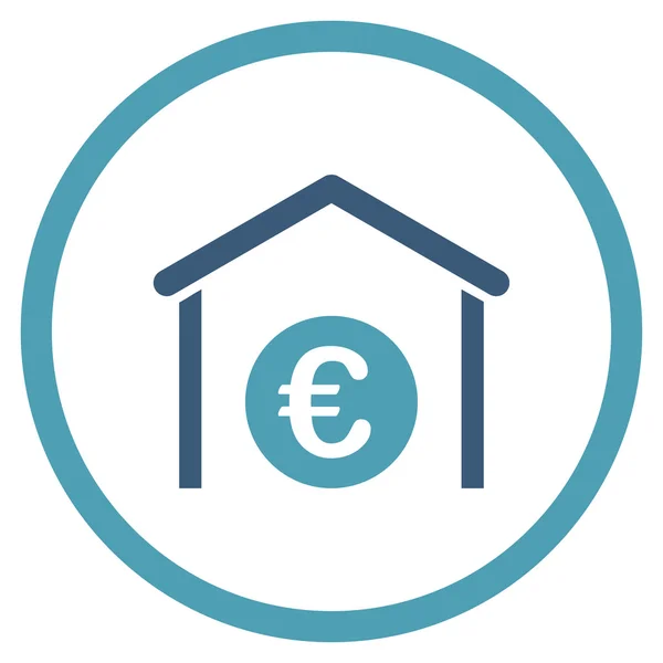 Euro Garage Circled Icon — Stock Vector