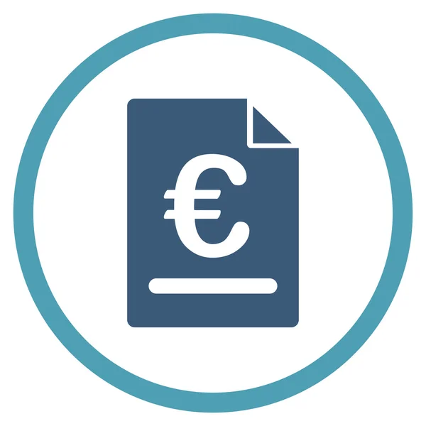 Euro-Rechnung gerundetes Symbol — Stockvektor