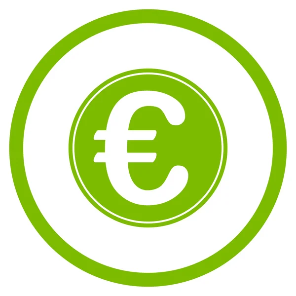 Euro-Münze umkreist Symbol — Stockvektor