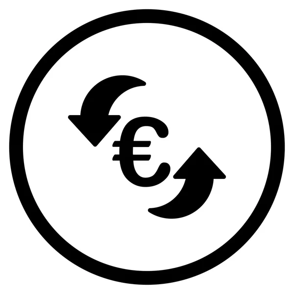 Refresh Euro Circled Icon — Stock Vector