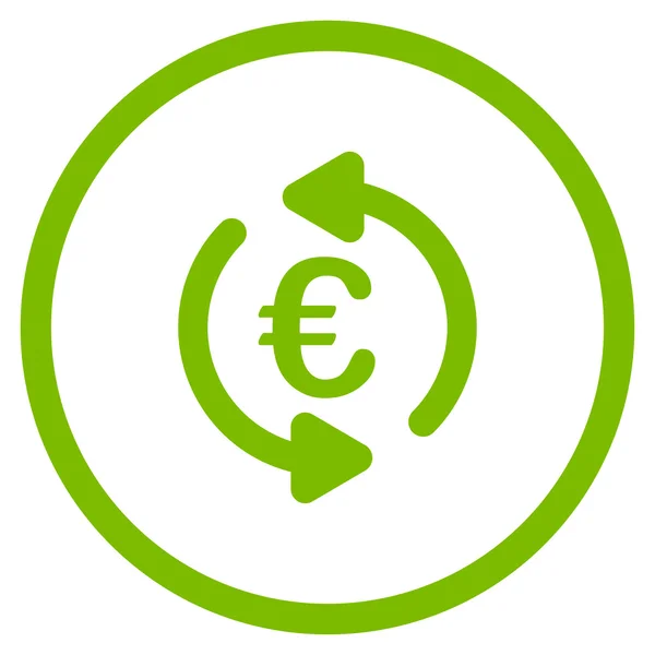 Update Euro Balance Circled Icon — Stock Vector