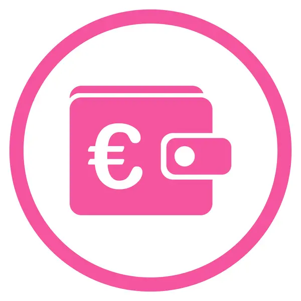 Euro Purse Circled Icon — Stock Vector