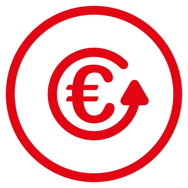 Euro Chargeback redondeado icono — Archivo Imágenes Vectoriales