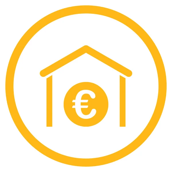 Euro-Garage rundete Symbol ab — Stockvektor