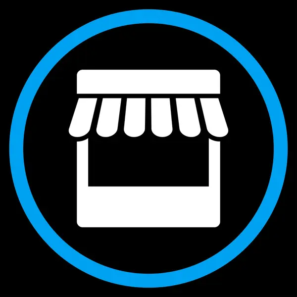 Tienda Fachada Icono Redondeado — Vector de stock