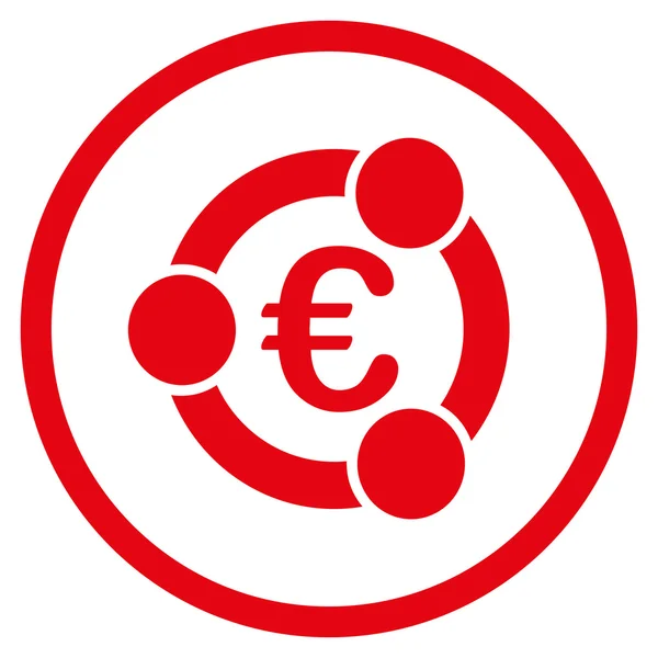 Euro Colaboração Rounded Icon —  Vetores de Stock