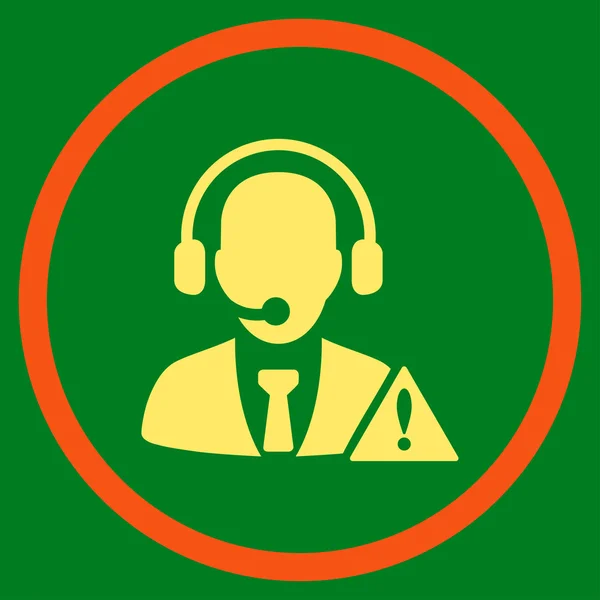 Ambulance Call centrum zaoblené ikona — Stockový vektor