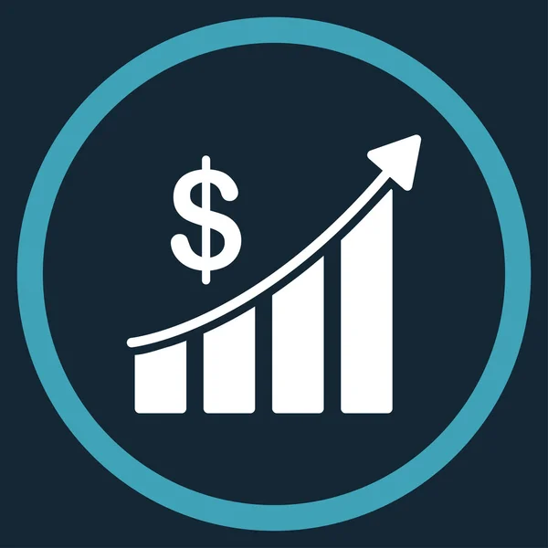 Vendas barra gráfico arredondado ícone —  Vetores de Stock
