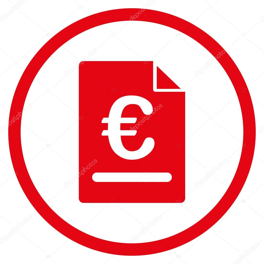 Iconos de factura | Euros factura icono redondeado ...