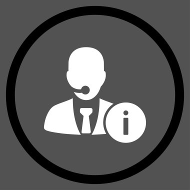 Resepsiyon yuvarlak simge yardım