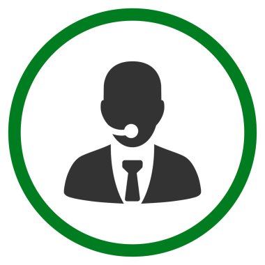 Çağrı merkezi Yöneticisi çember simge