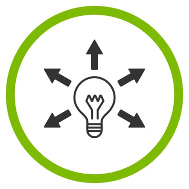 Işık fikir çember simge