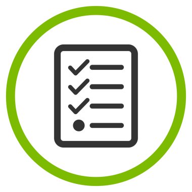 Denetim listesi yuvarlak simge