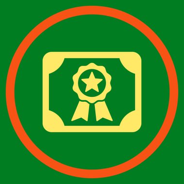 Sertifika yuvarlak simge