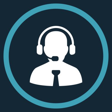 Destek operatör yuvarlak simge