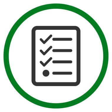 Denetim listesi yuvarlak simge