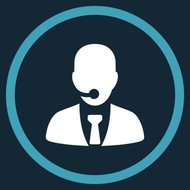 Çağrı merkezi Yöneticisi çember simge